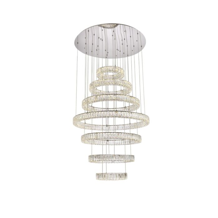 Monroe 7-Light LED Chandelier in Chrome