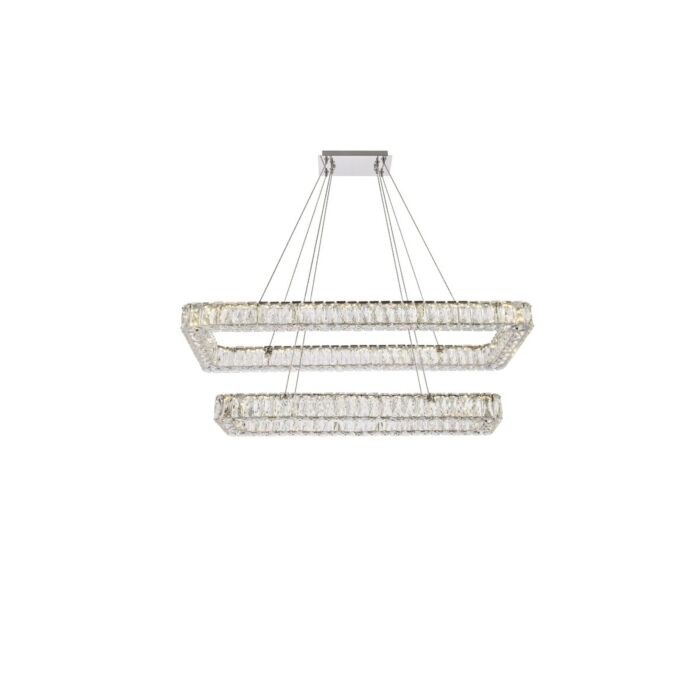 Monroe 2-Light LED Pendant in Chrome