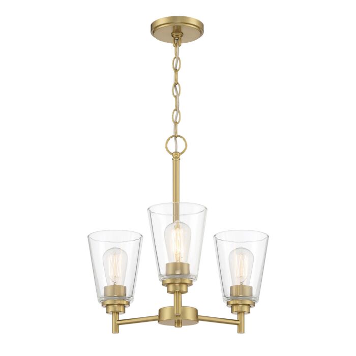 Westin 3-Light Chandelier in Brushed Gold