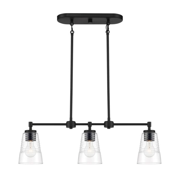 Ingo 3-Light Island Pendant in Matte Black