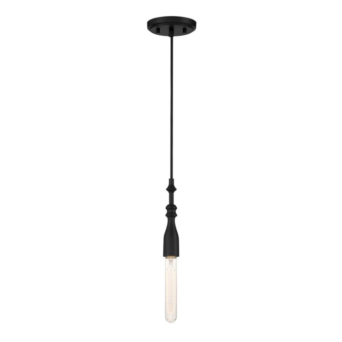 Louise 1-Light Pendant in Matte Black