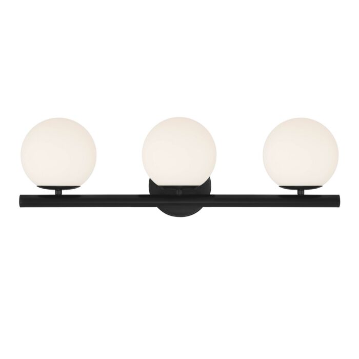 Crown Heights 3-Light Bathroom Vanity Light in Matte Black