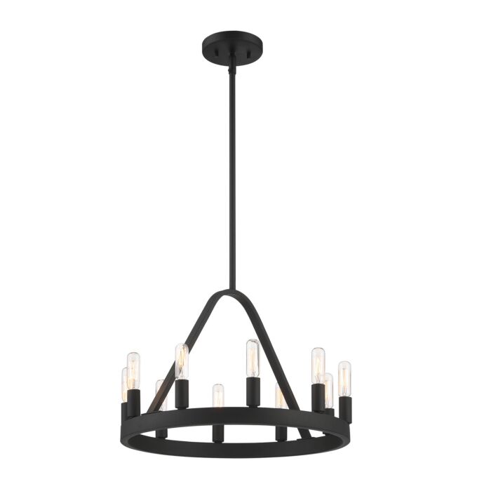 Carousel 10-Light Chandelier in Black