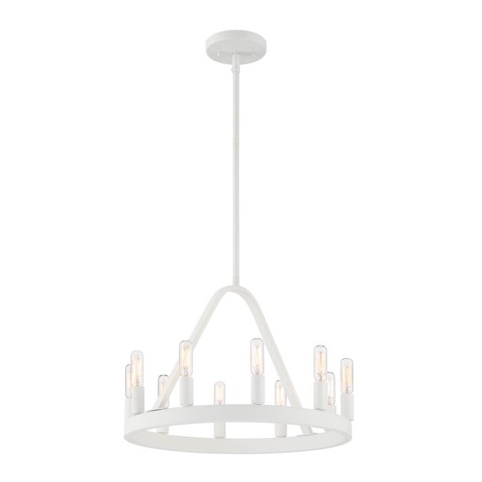 Carousel 10-Light Chandelier in Matte White