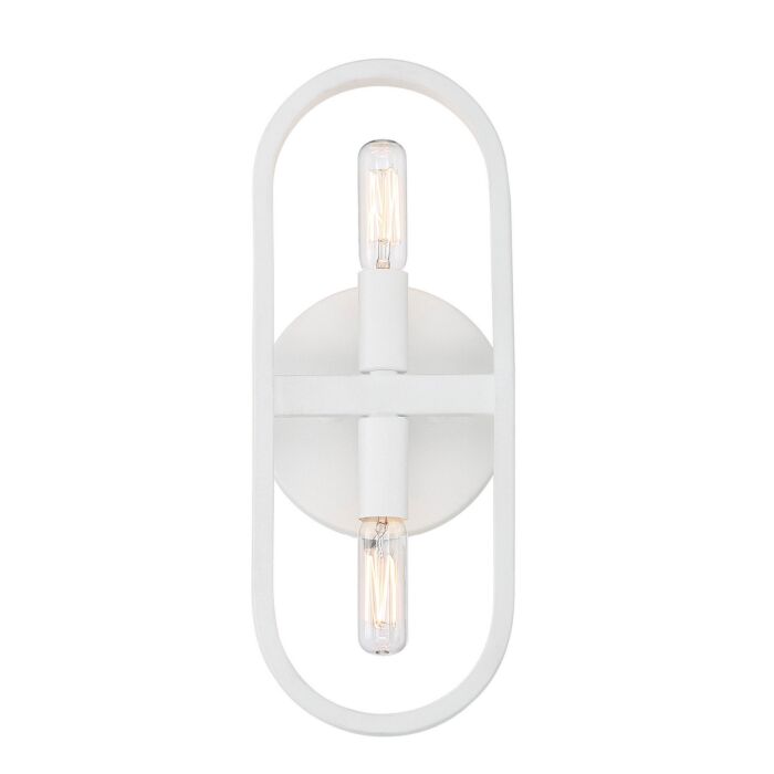 Carousel 2-Light Wall Sconce in Matte White