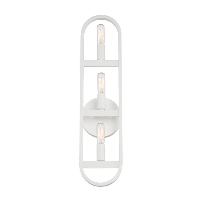 Carousel 3-Light Wall Sconce in Matte White