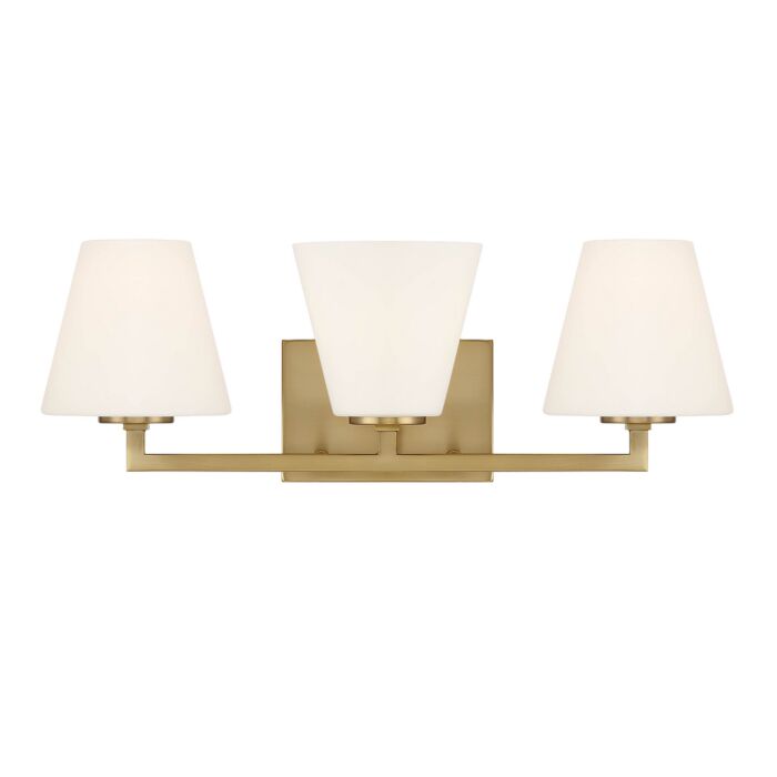 Palmyra 3-Light Bathroom Vanity Light in Brushed Gold