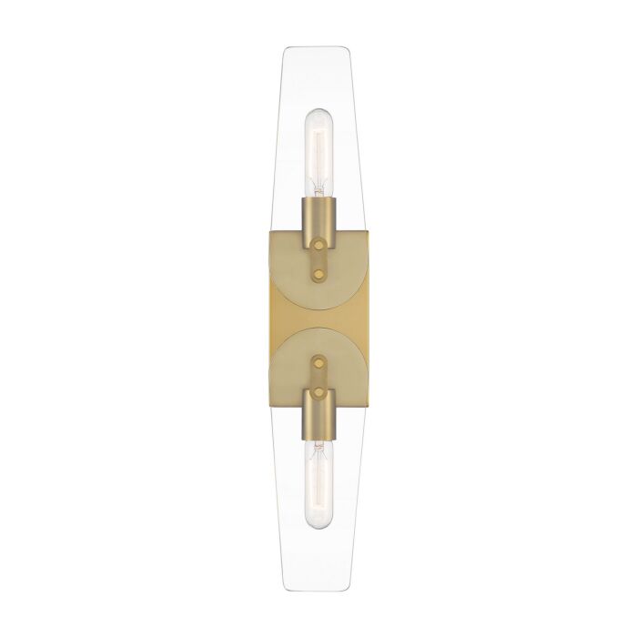 Bergen Beach 2-Light Wall Sconce in Brushed Gold