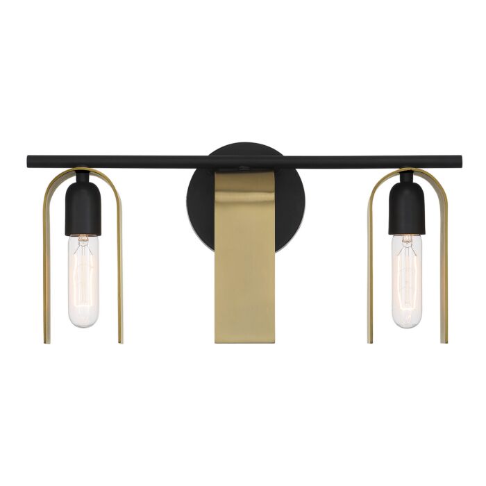 U Turn 3-Light Bathroom Vanity Light in Matte Black