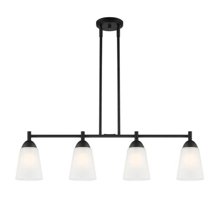 Malone 4-Light Island Pendant in Matte Black
