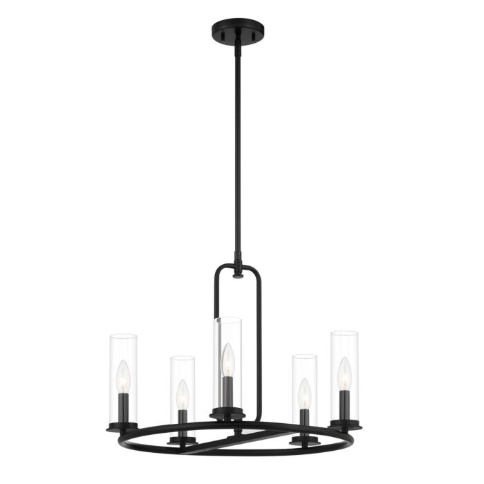 Hudson Heights 5-Light Chandelier in Matte Black