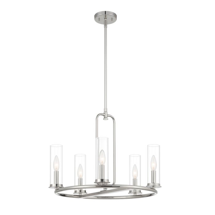 Hudson Heights 5-Light Chandelier in Polished Nickel