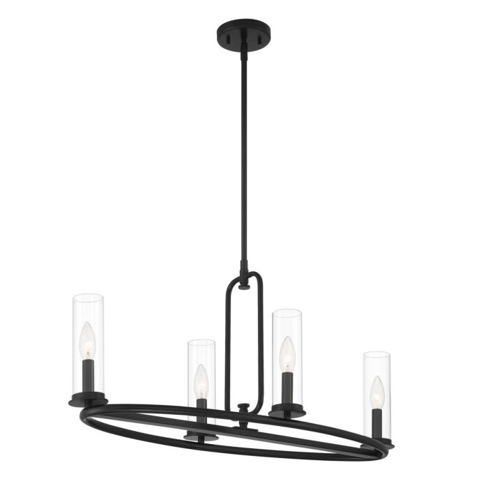 Hudson Heights 4-Light Island Pendant in Matte Black