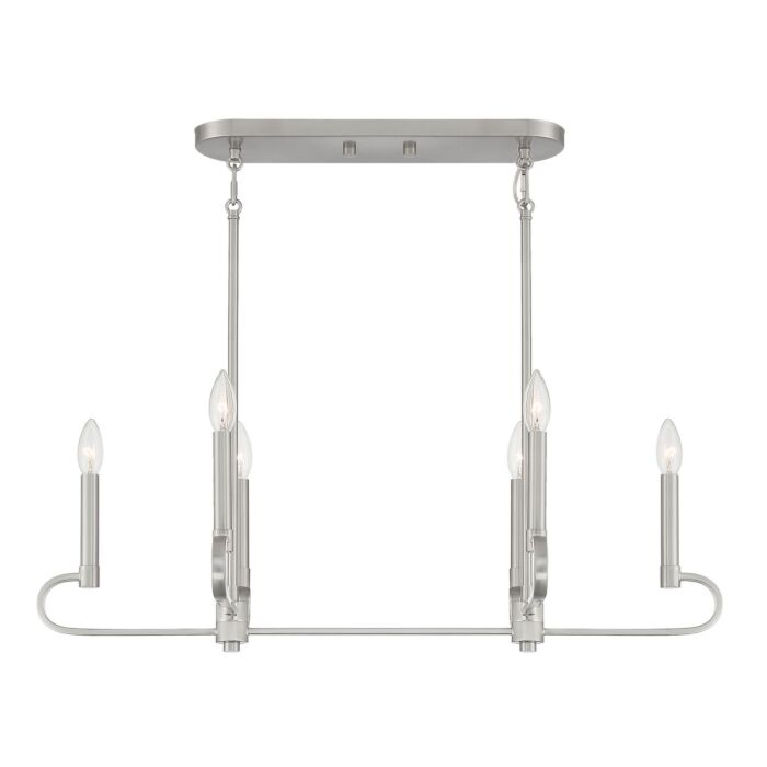 Summit 6-Light Island Pendant in Brushed Nickel