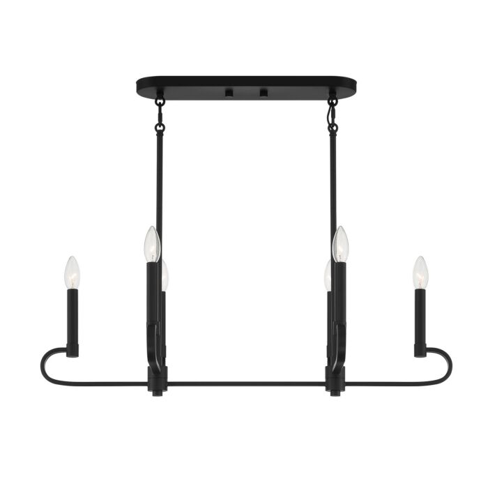 Summit 6-Light Island Pendant in Matte Black