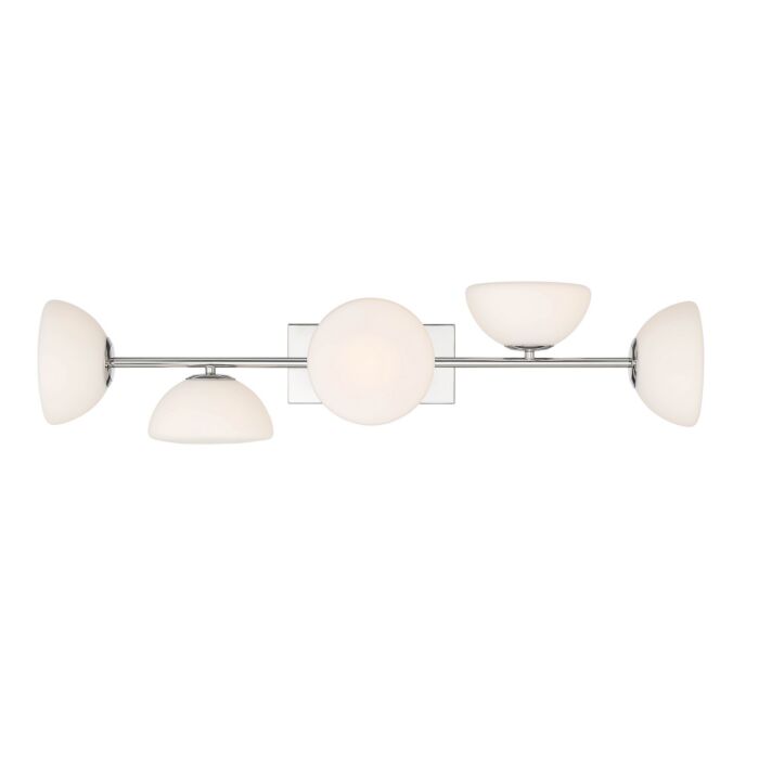 Zio 5-Light Bathroom Vanity Light in Polished Nickel