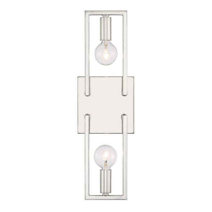 Finni 2-Light Wall Sconce in Polished Nickel