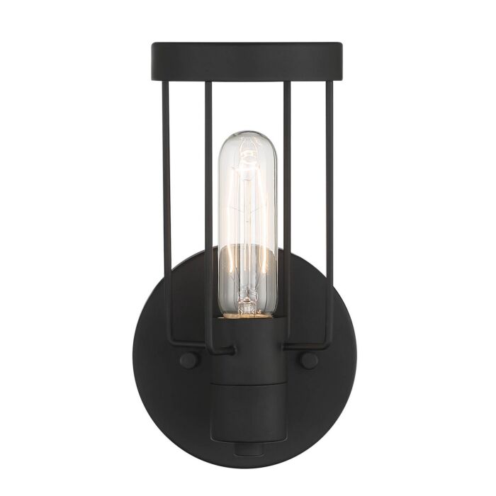Tafo 1-Light Wall Sconce in Matte Black