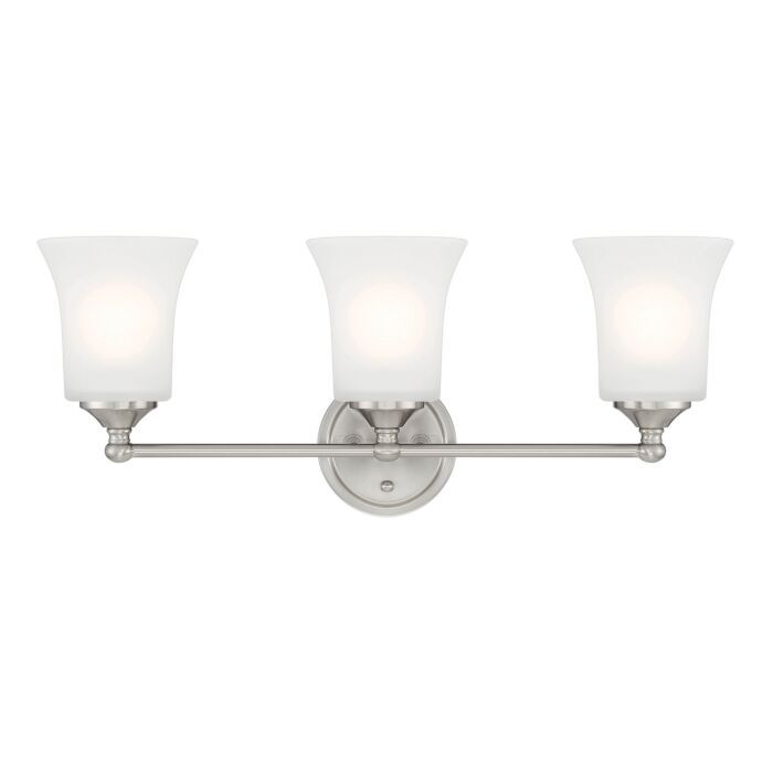 Bronson 3-Light Bathroom Vanity Light in Brushed Nickel