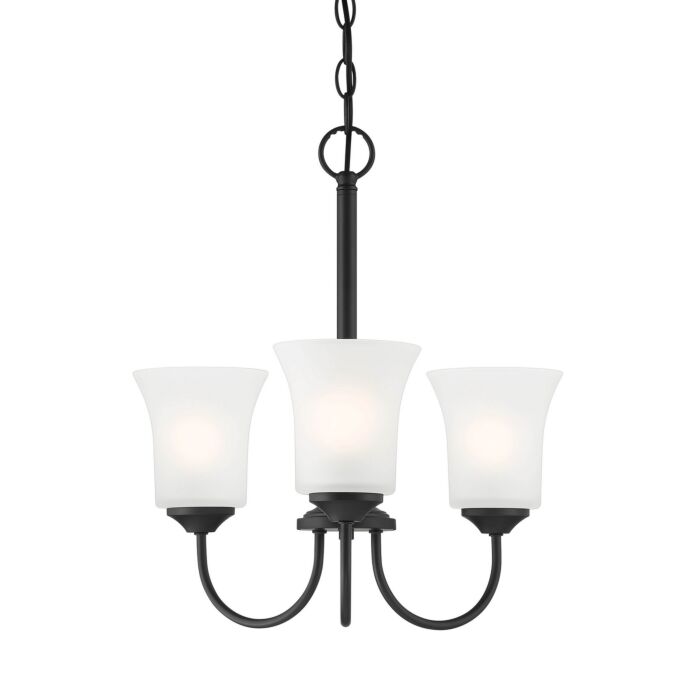 Bronson 3-Light Chandelier in Matte Black