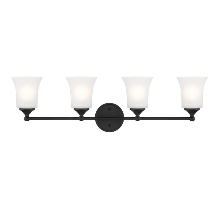 Bronson 4-Light Bathroom Vanity Light in Matte Black