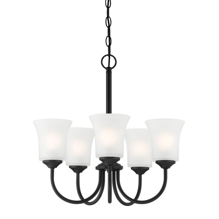 Bronson 5-Light Chandelier in Matte Black