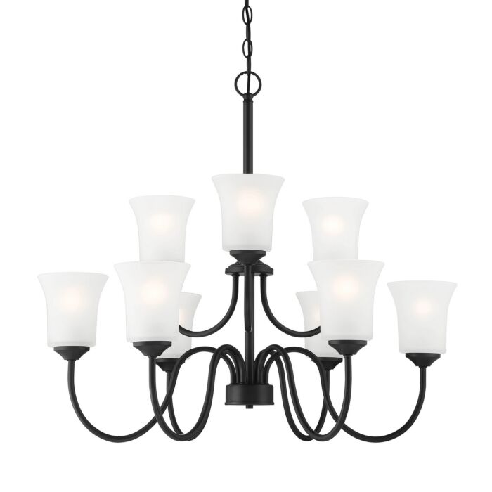 Bronson 9-Light Chandelier in Matte Black