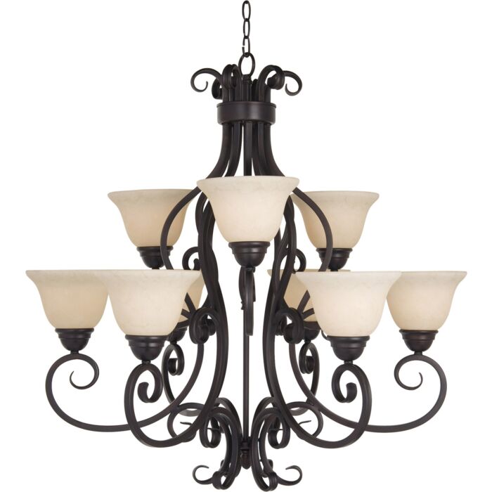 Maxim Manor 9 Light Chandelier in Oil Rubbed Bronze