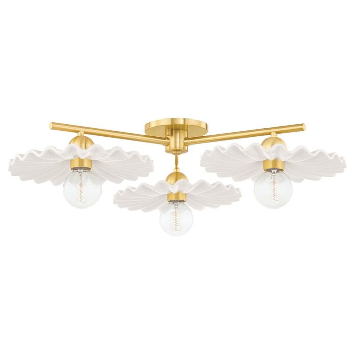 Three Light Semi Flush Mount by Mitzi