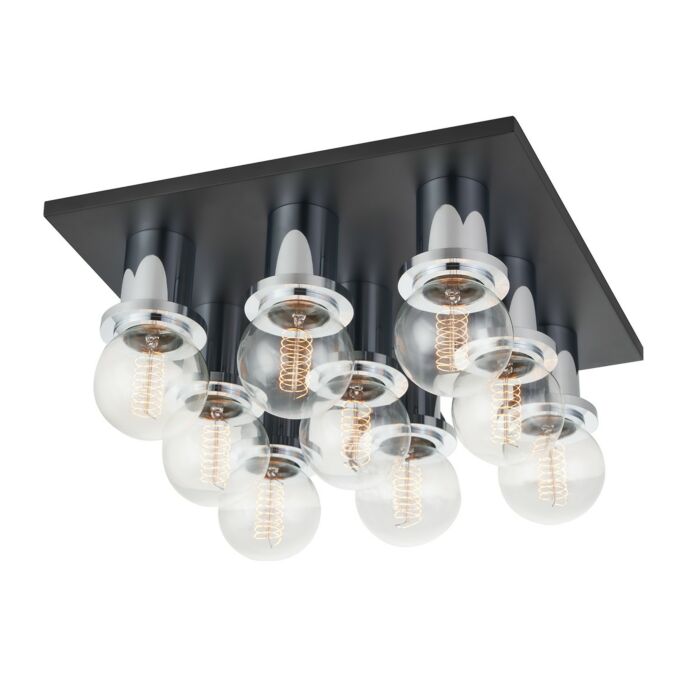 Nine Light Flush Mount