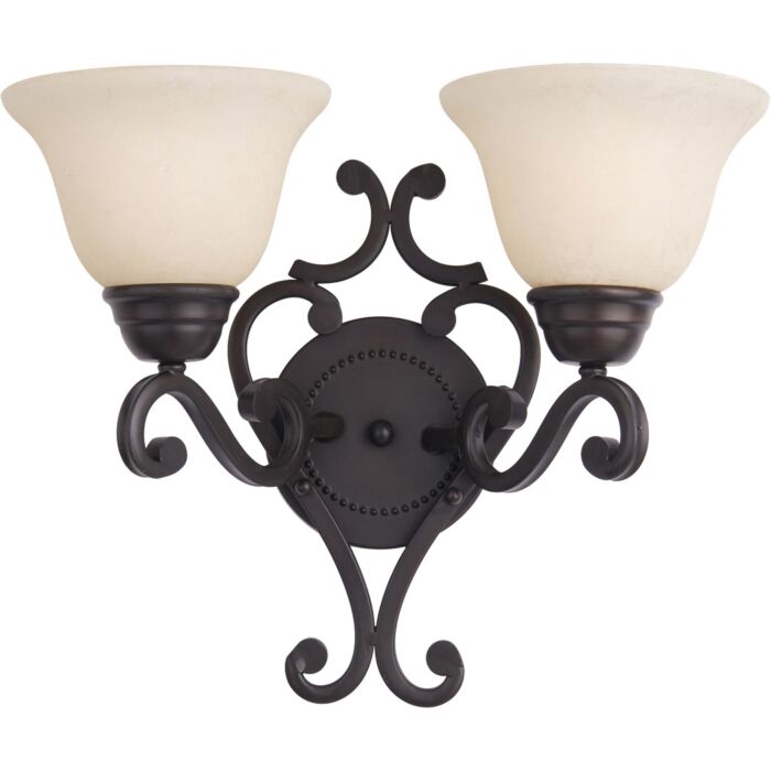 Maxim Lighting Manor 2 Light Wall Sconce, Oil Rubbed Bronze