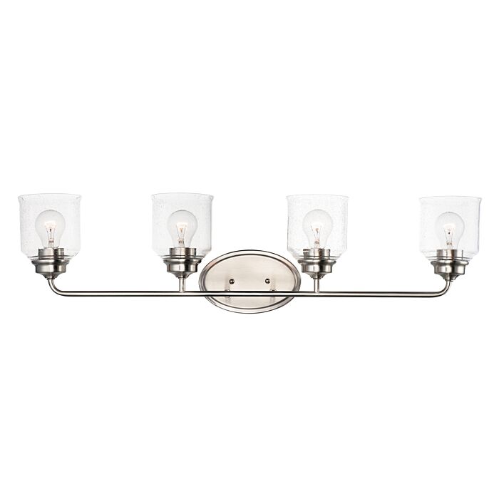 Maxim Acadia 4 Light Bathroom Vanity Light in Satin Nickel