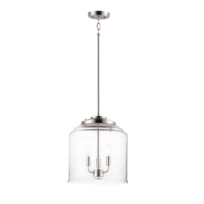 Maxim Acadia 3 Light Pendant Light in Satin Nickel