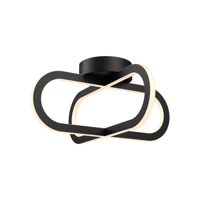 1-Light Flush Mount in Black