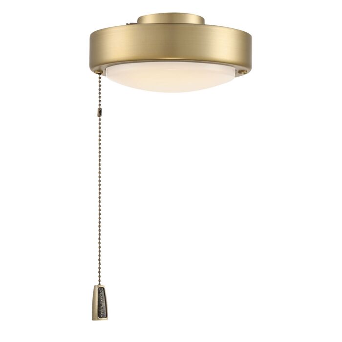 Light Kit-Disk 1-Light LED Disk Fan Light Kit in Satin Brass