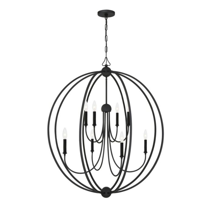 Sylvan 8-Light Chandelier in Forge Black