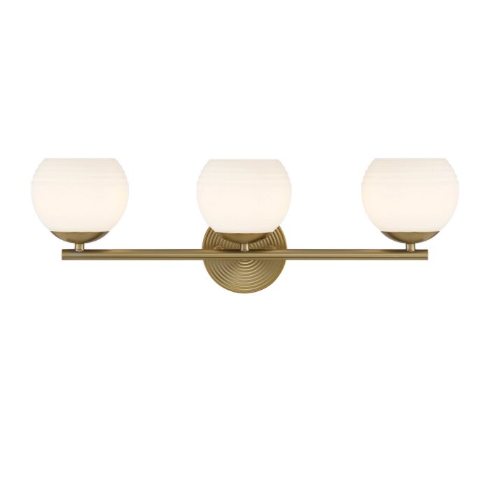Moon Breeze 3-Light Bathroom Vanity Light in Brushed Gold