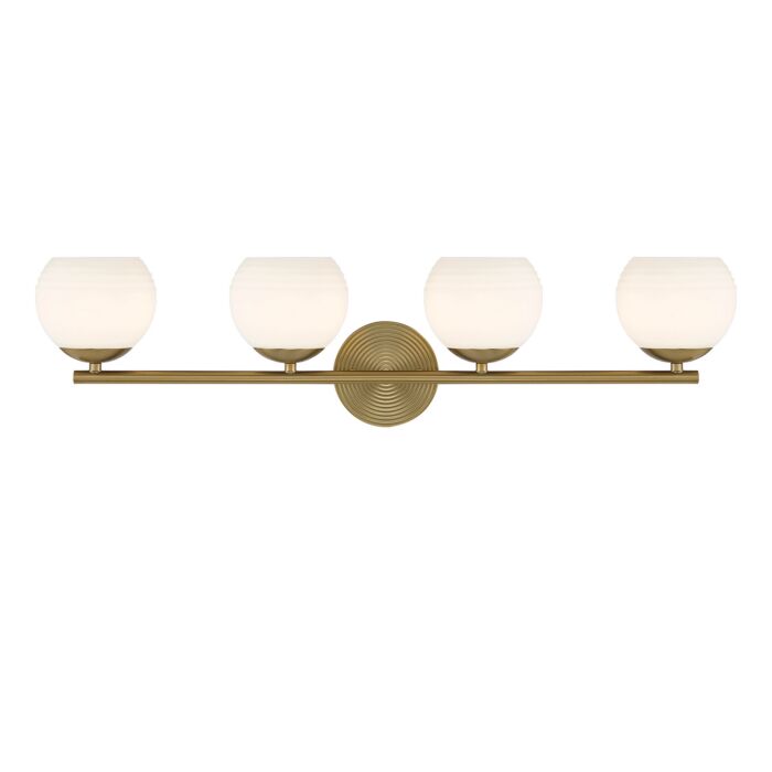 Moon Breeze 4-Light Bathroom Vanity Light in Brushed Gold