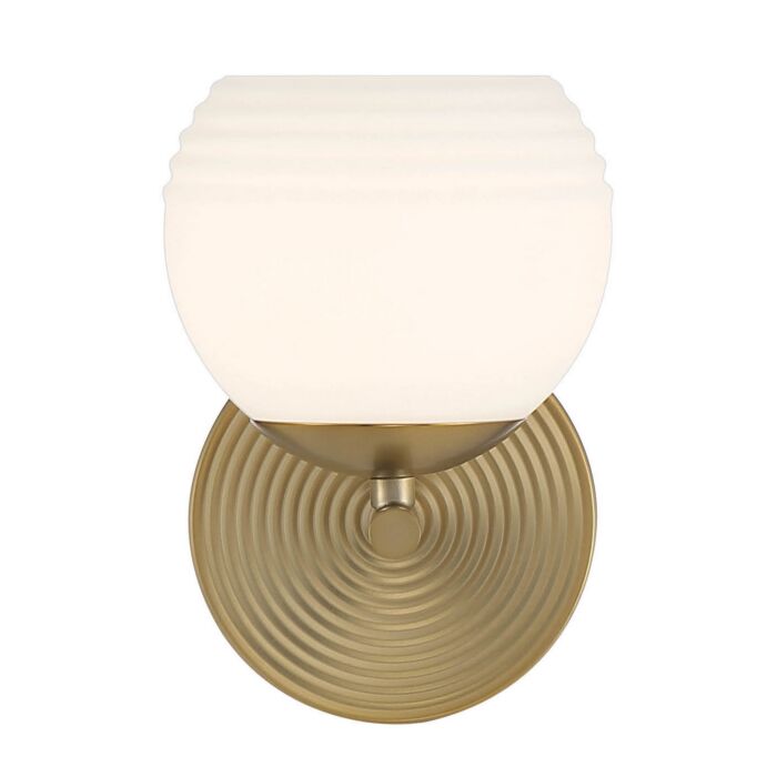 Moon Breeze 1-Light Wall Sconce in Brushed Gold