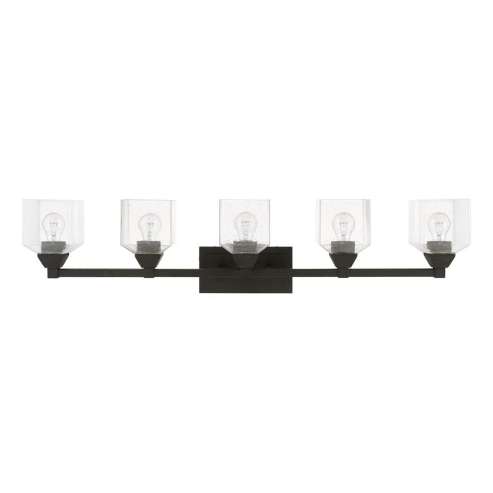 Aragon 5-Light Bathroom Vanity Sconce in Black
