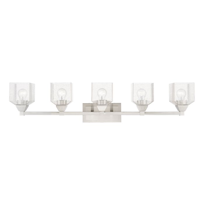 Aragon 5-Light Bathroom Vanity Sconce in Brushed Nickel