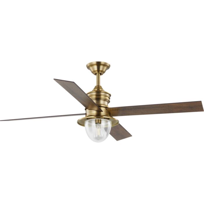Gillen 1-Light 56" Outdoor Ceiling Fan in Vintage Brass