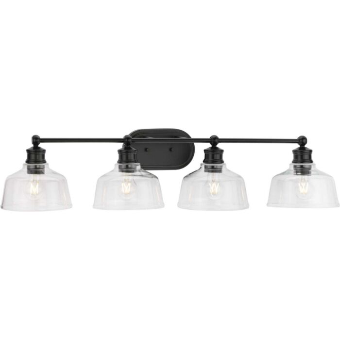 Singleton 4-Light Bathroom Vanity Light in Matte Black
