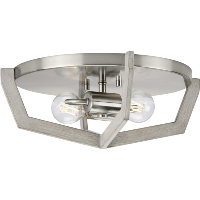 Galloway 2-Light Flush Mount in Brushed Nickel