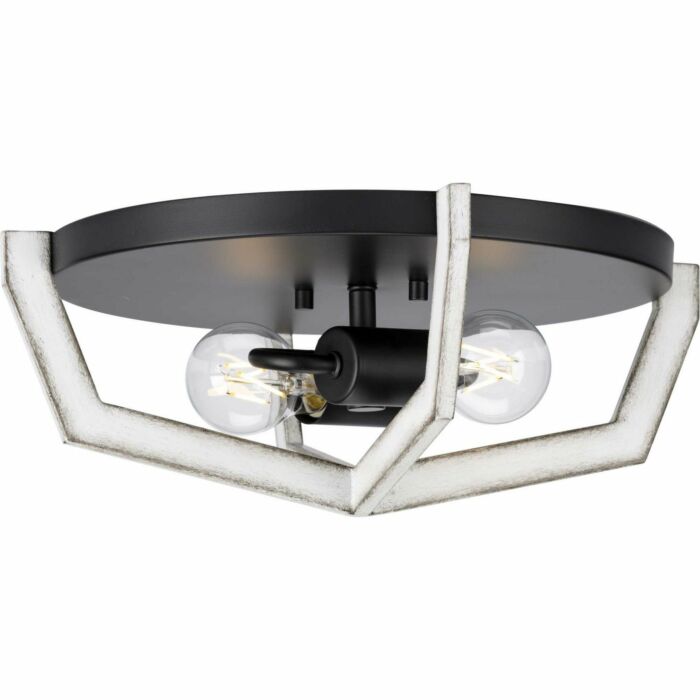 Galloway 2-Light Flush Mount in Matte Black