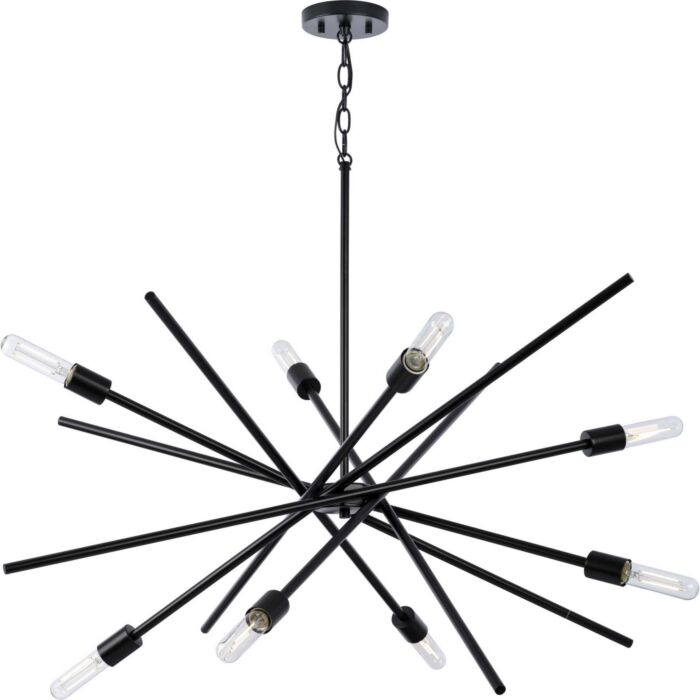 Astra 8-Light Chandelier in Matte Black
