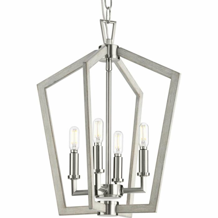 Galloway 4-Light Foyer Pendant in Brushed Nickel