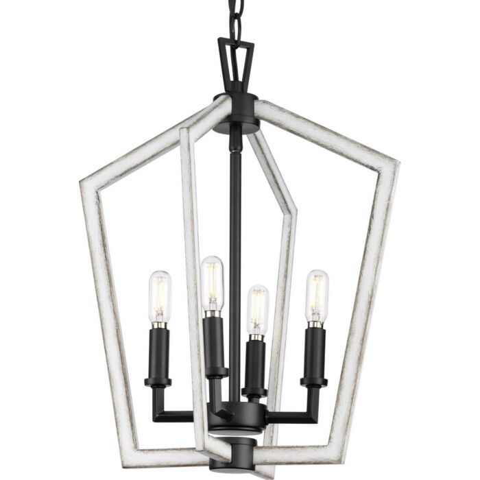 Galloway 4-Light Foyer Pendant in Matte Black