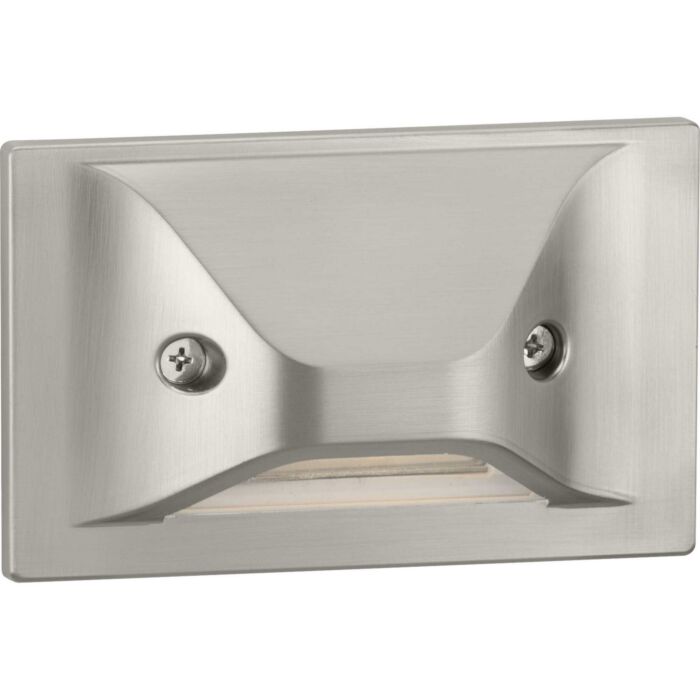 LED Step Lights 1-Light LED Step Light in Brushed Nickel