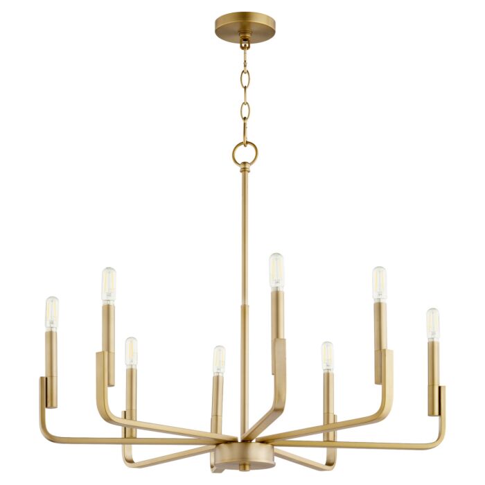 Eight Light Chandelier by Quorum